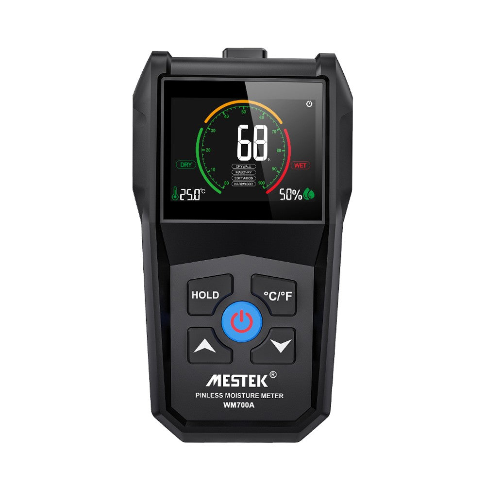 MESTEK Digital Wood Moisture Meter with Inverted Display, Temperature Humidity Detection, Unit Conversion, for Softwood, Hardwood, Drywall, Masonry