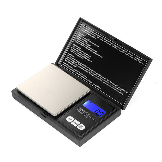 High Precision Portable Digital Scale - 1000g/0.1g Jewelry & Gold Mini Pocket Scale with Backlight, 7 Units, Professional Milligram & Powder Scale