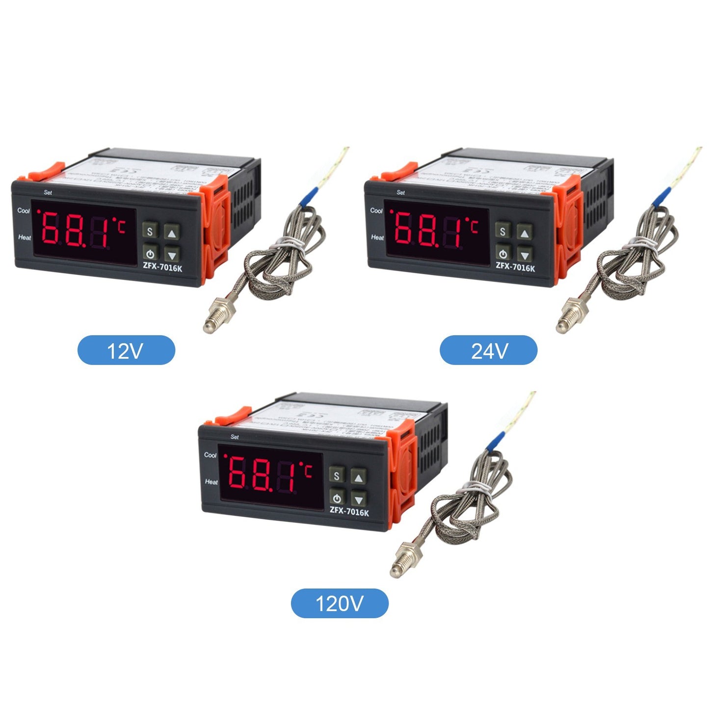High Accuracy Digital Temperature Controller Thermostat 30A for Freezer Fridge Hatching - Model ZFX-7016K