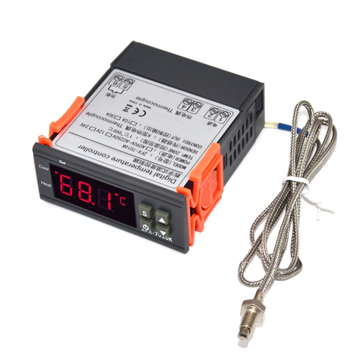 High Accuracy Digital Temperature Controller Thermostat 30A for Freezer Fridge Hatching - Model ZFX-7016K