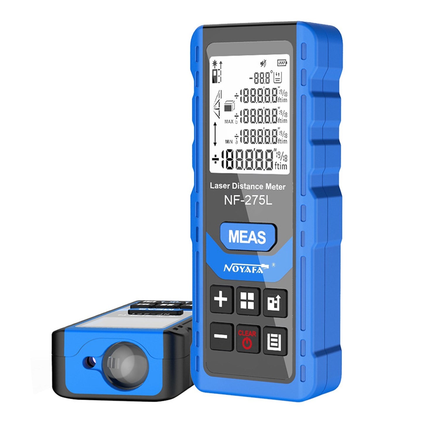 NOYAFA NF-275L Rechargeable Green Laser Distance Meter - 328ft/100m Range Finder for Indoor & Outdoor Measuring: Length, Area, Volume, Level, Vertical, Pythagorean