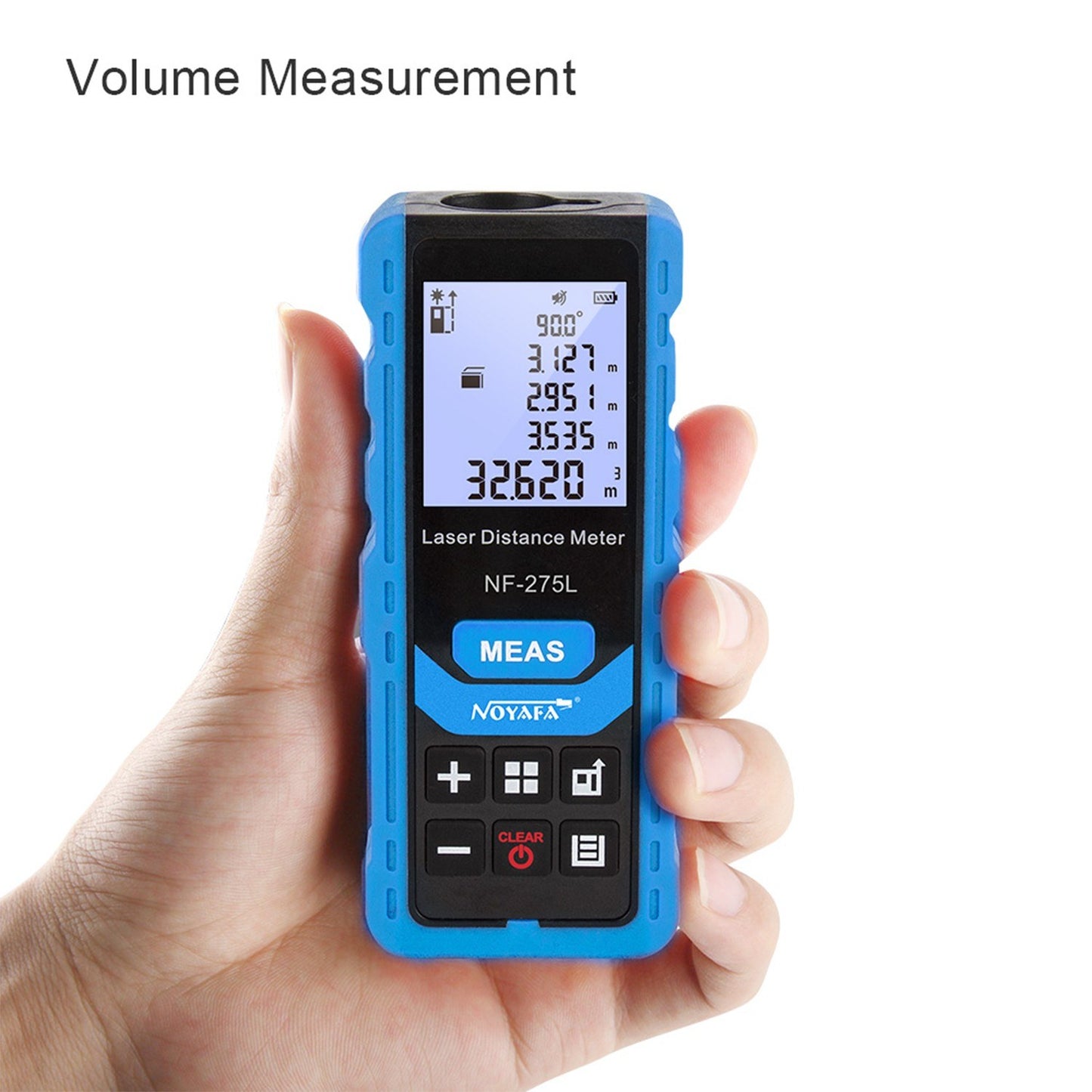 NOYAFA NF-275L Rechargeable Green Laser Distance Meter - 328ft/100m Range Finder for Indoor & Outdoor Measuring: Length, Area, Volume, Level, Vertical, Pythagorean
