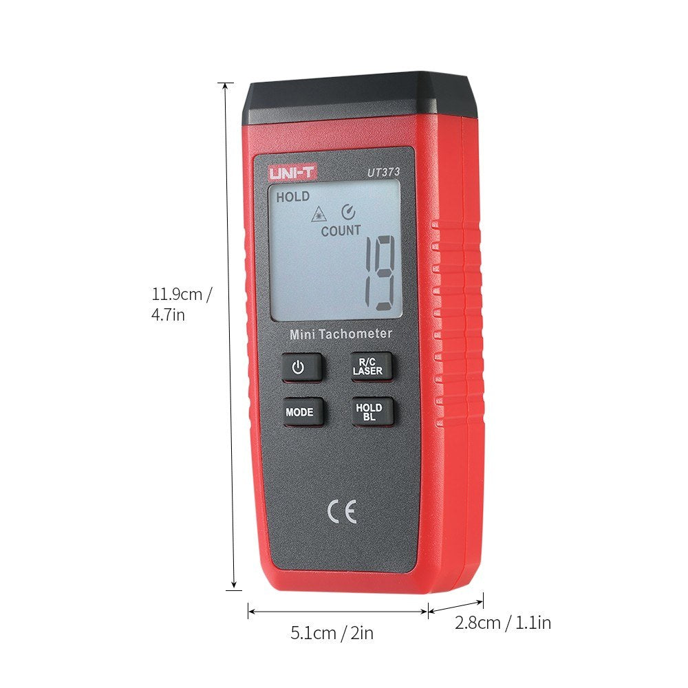 UNI-T UT373 Handheld Digital LCD Tachometer Speedometer, Range 0-99999 COUNT
