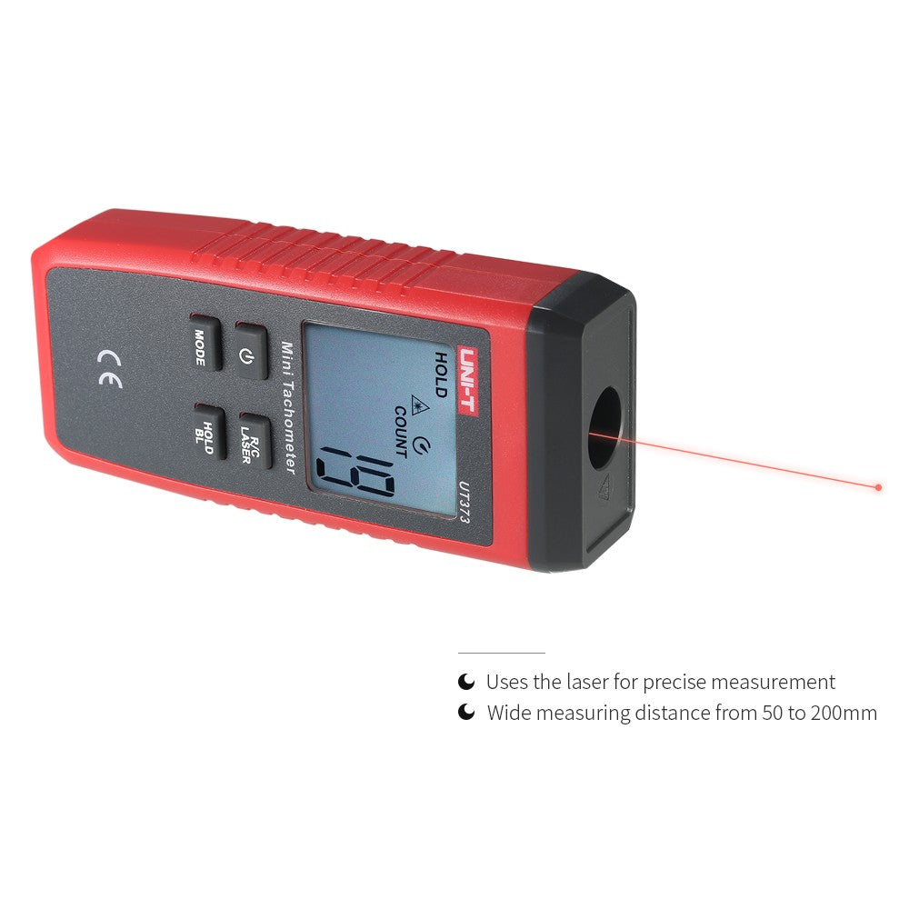 UNI-T UT373 Handheld Digital LCD Tachometer Speedometer, Range 0-99999 COUNT