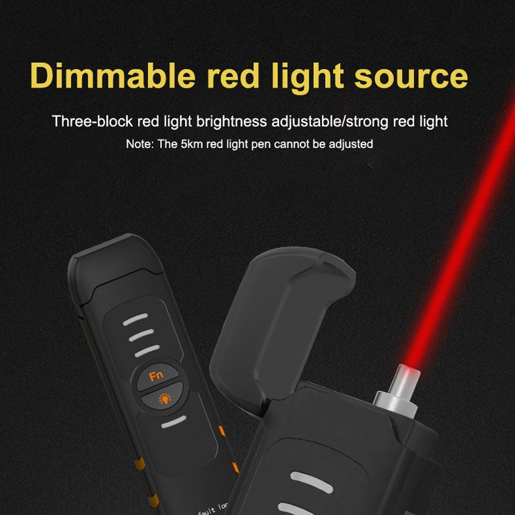 Rechargeable Handheld Fiber Optic Tester - Portable Red Light Visual Fault Locator Pen, 15mW B3S15