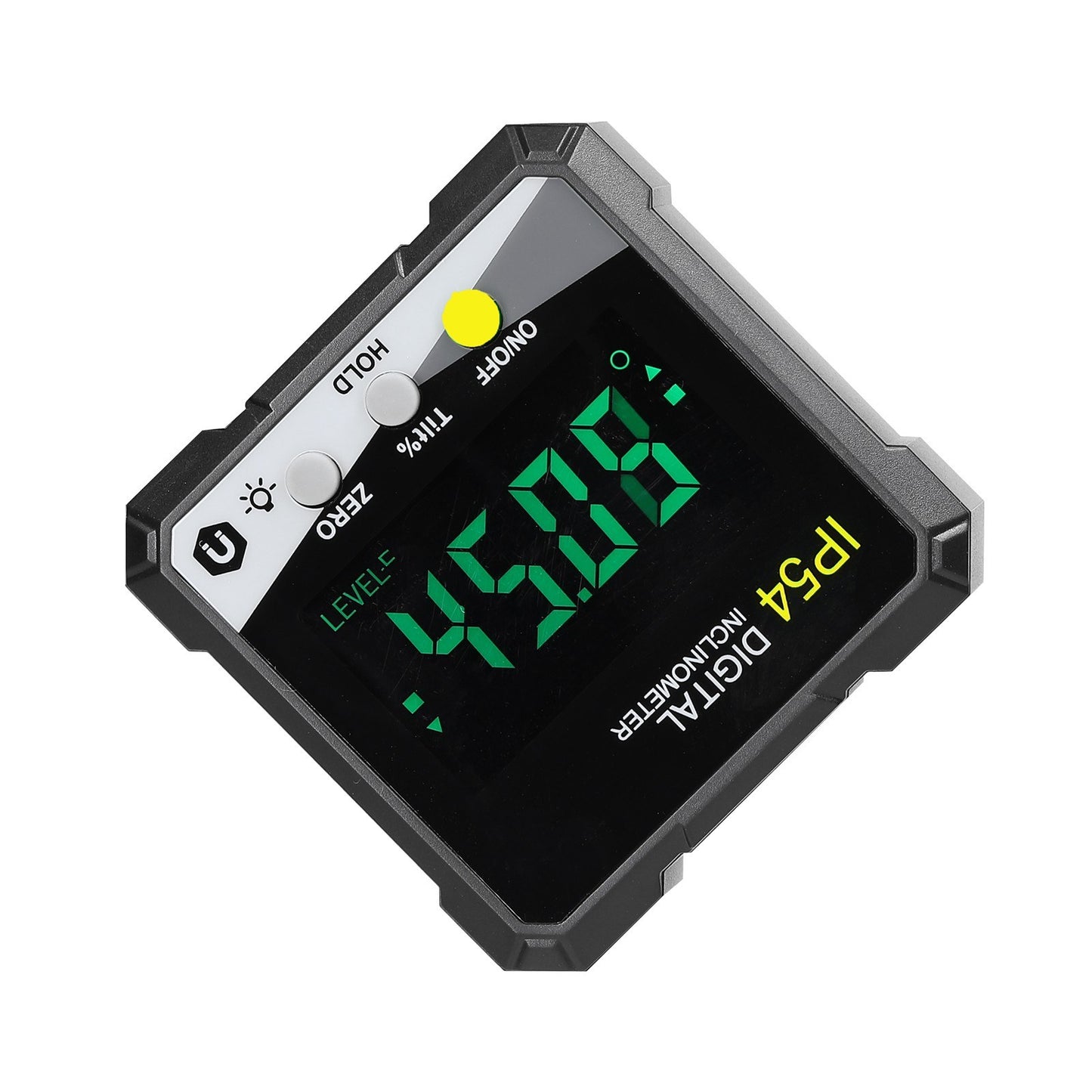 Portable Digital Inclinometer with IP54 Rating - LCD Backlight, 4x90° Digital Protractor, Slope Meter, Magnetic Angle Ruler with Absolute & Relative Measuring and Data Hold