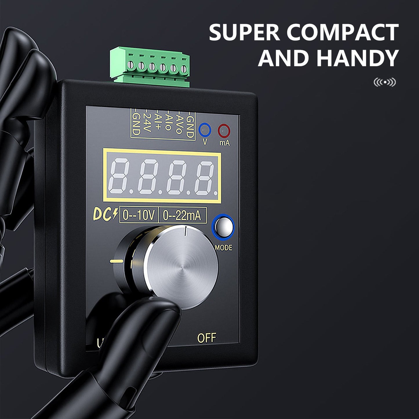 Adjustable Analog Signal Generator 0-12V 0-24mA, Multi-Power Supply, PLC Panel & LED Testing with Data Storage