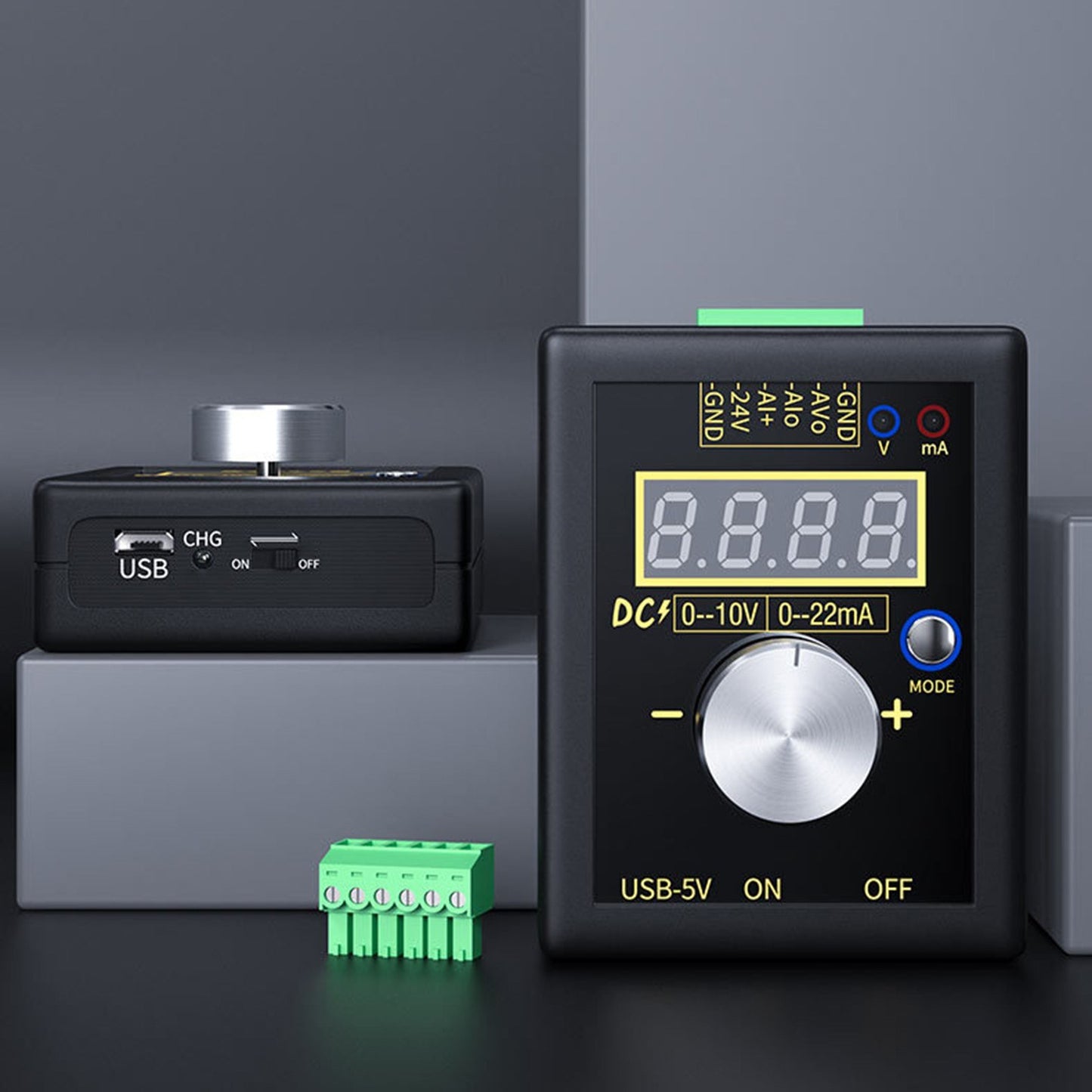 Adjustable Analog Signal Generator 0-12V 0-24mA, Multi-Power Supply, PLC Panel & LED Testing with Data Storage