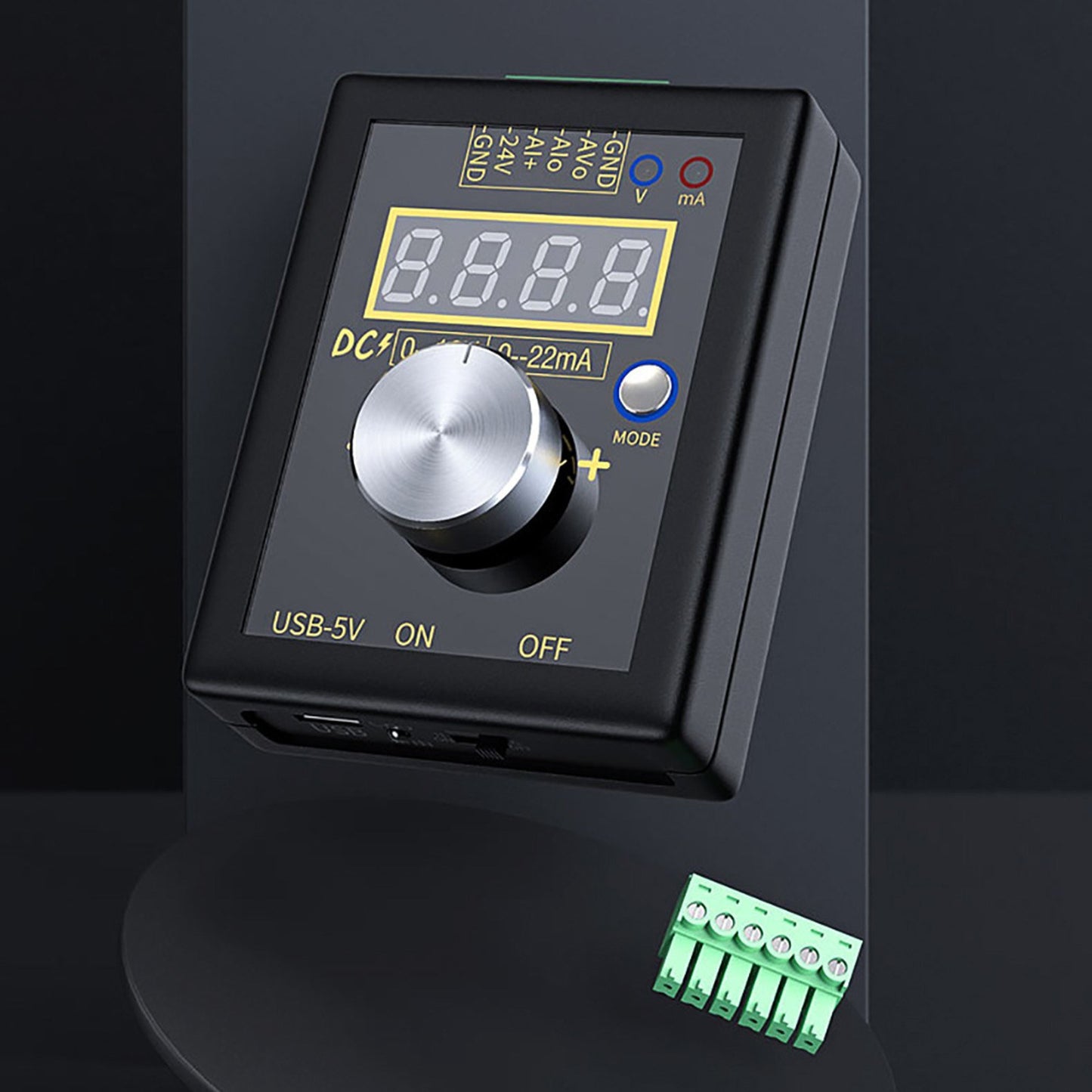 Adjustable Analog Signal Generator 0-12V 0-24mA, Multi-Power Supply, PLC Panel & LED Testing with Data Storage