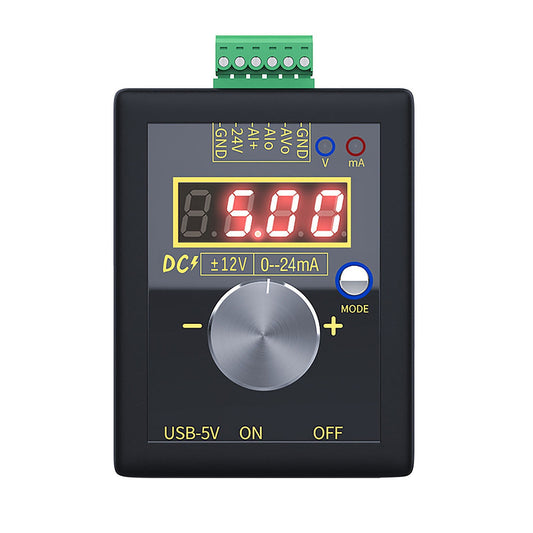 Adjustable Analog Signal Generator 0-10V 0-22mA, Multi-Power Supply, PLC Panel & LED Testing with Data Storage