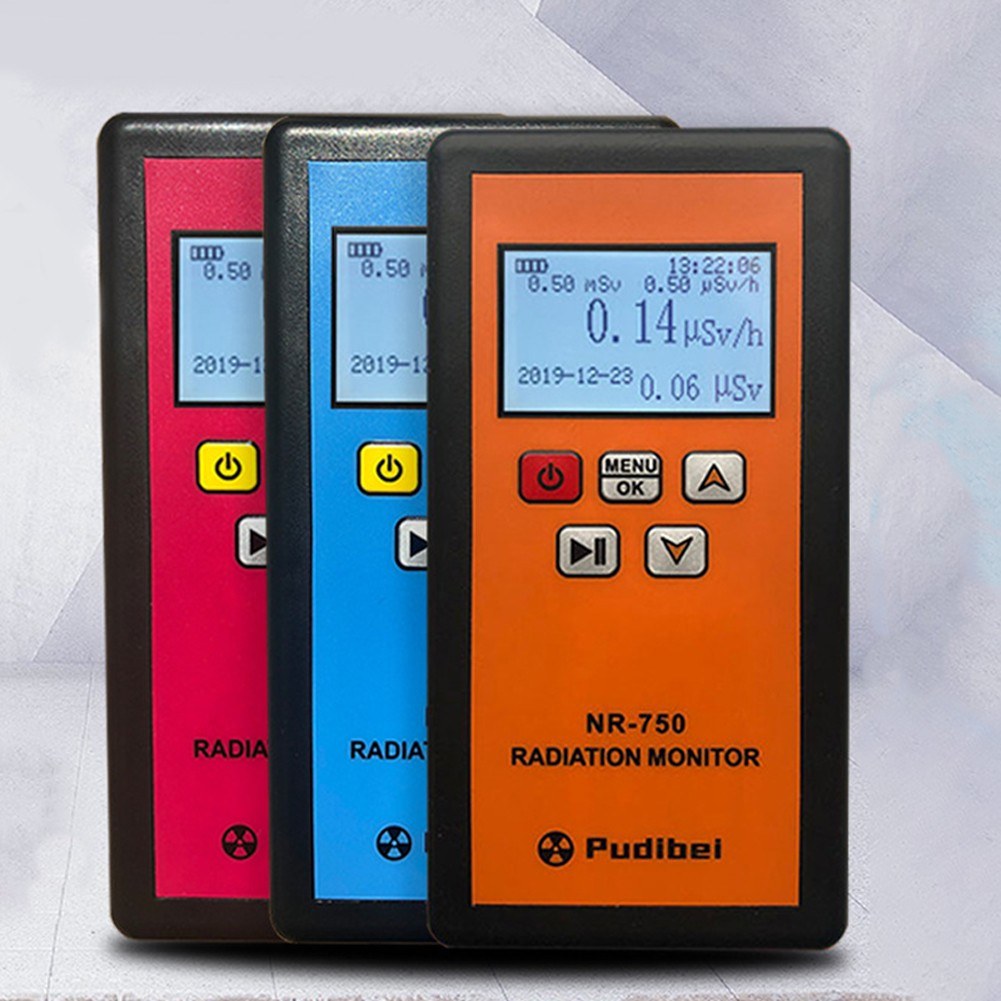 NR-750 Portable Nuclear Radiation Detector with LCD Display, Geiger Counter for β, γ, X-ray Detection, Triple Alarm