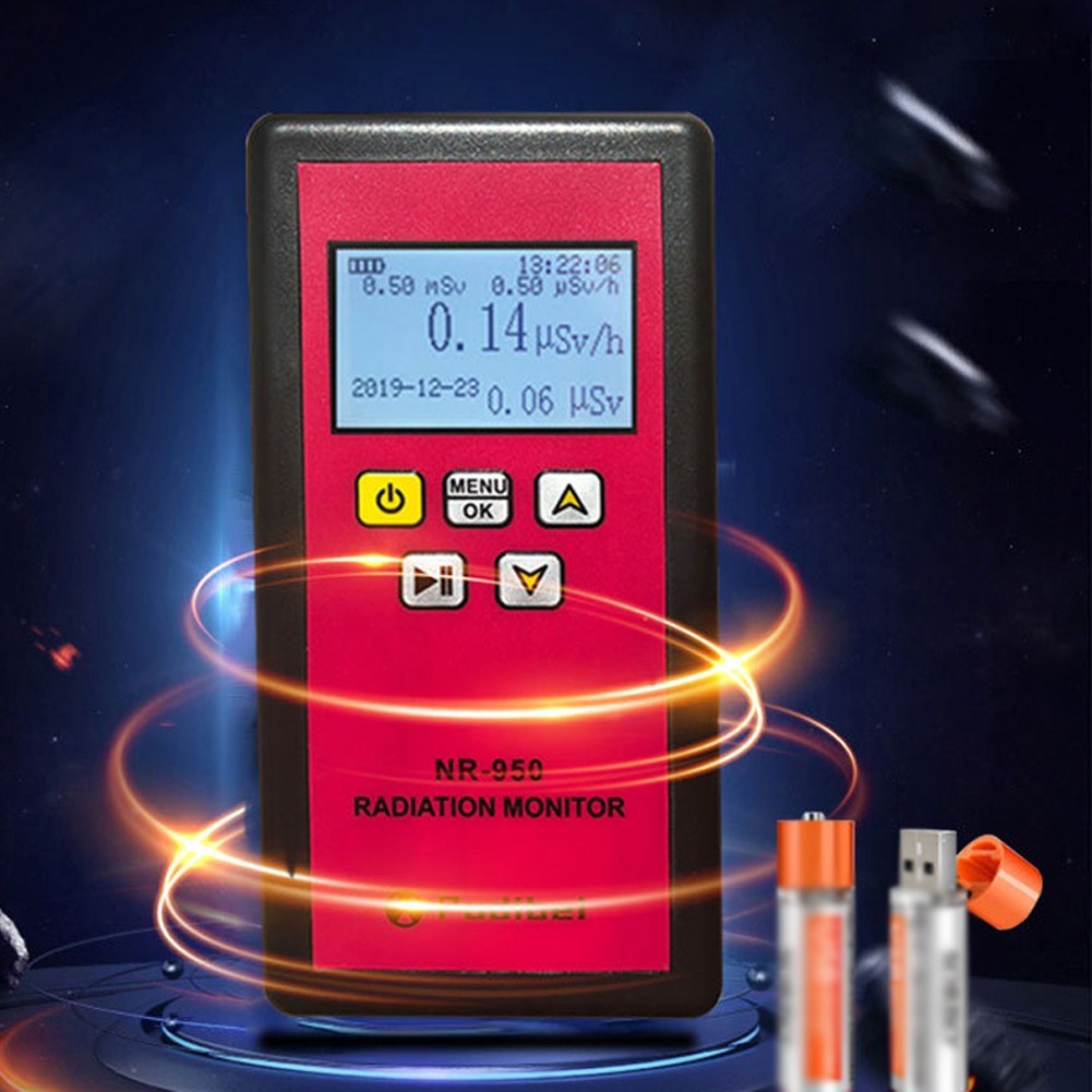 NR-750 Portable Nuclear Radiation Detector with LCD Display, Geiger Counter for β, γ, X-ray Detection, Triple Alarm