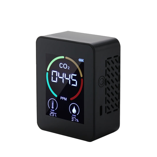 Mini CO2 Detector: 2.8 LCD Air Quality Monitor with Humidity & Temperature Meter, 1200mAh Battery