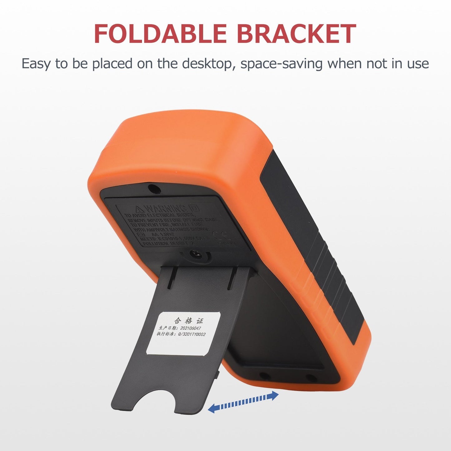 NJTY High Accuracy Digital Capacitance Meter 6000 Counts, 600pF to 100mF with LCD Backlight, Crocodile Clips & 0.2A Fuses