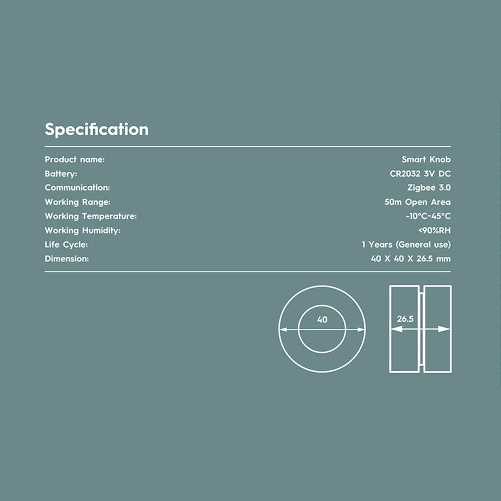 Smart ZigBee 3.0 Rotary Knob - DIY Home Automation, App Remote, Intelligent Light & Appliance Control