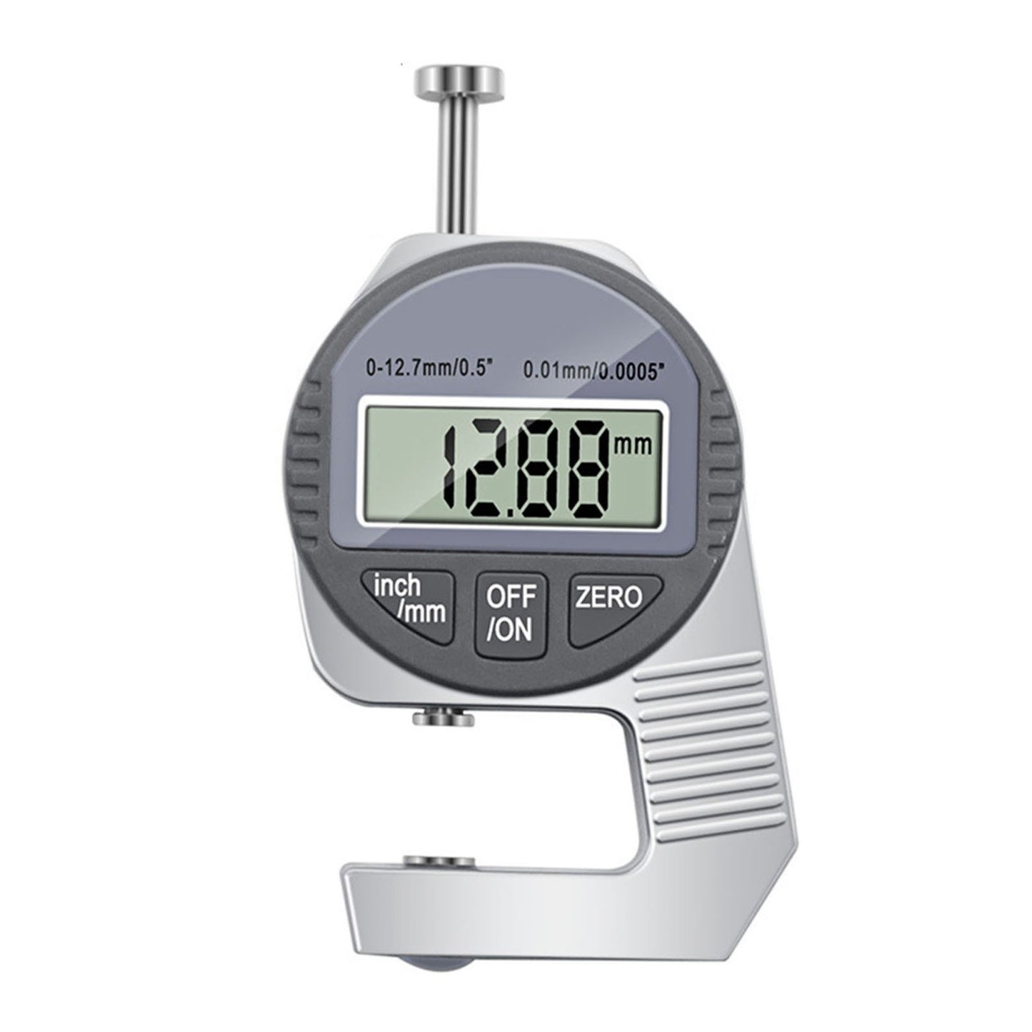 Mini Digital Thickness Gauge Micrometer, 0-0.5 Inch/0-12.7mm, Inch/Metric Measuring Tool with Protective Case