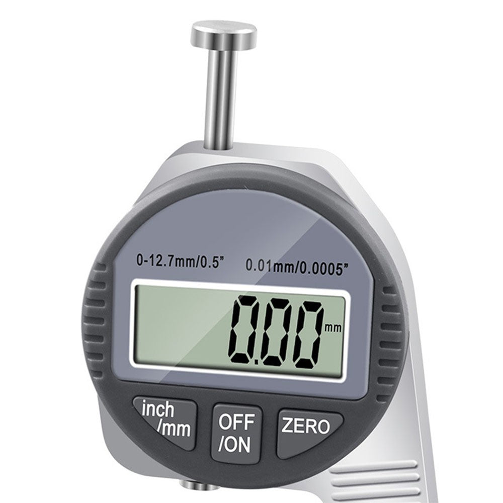 Mini Digital Thickness Gauge Micrometer, 0-0.5 Inch/0-12.7mm, Inch/Metric Measuring Tool with Protective Case