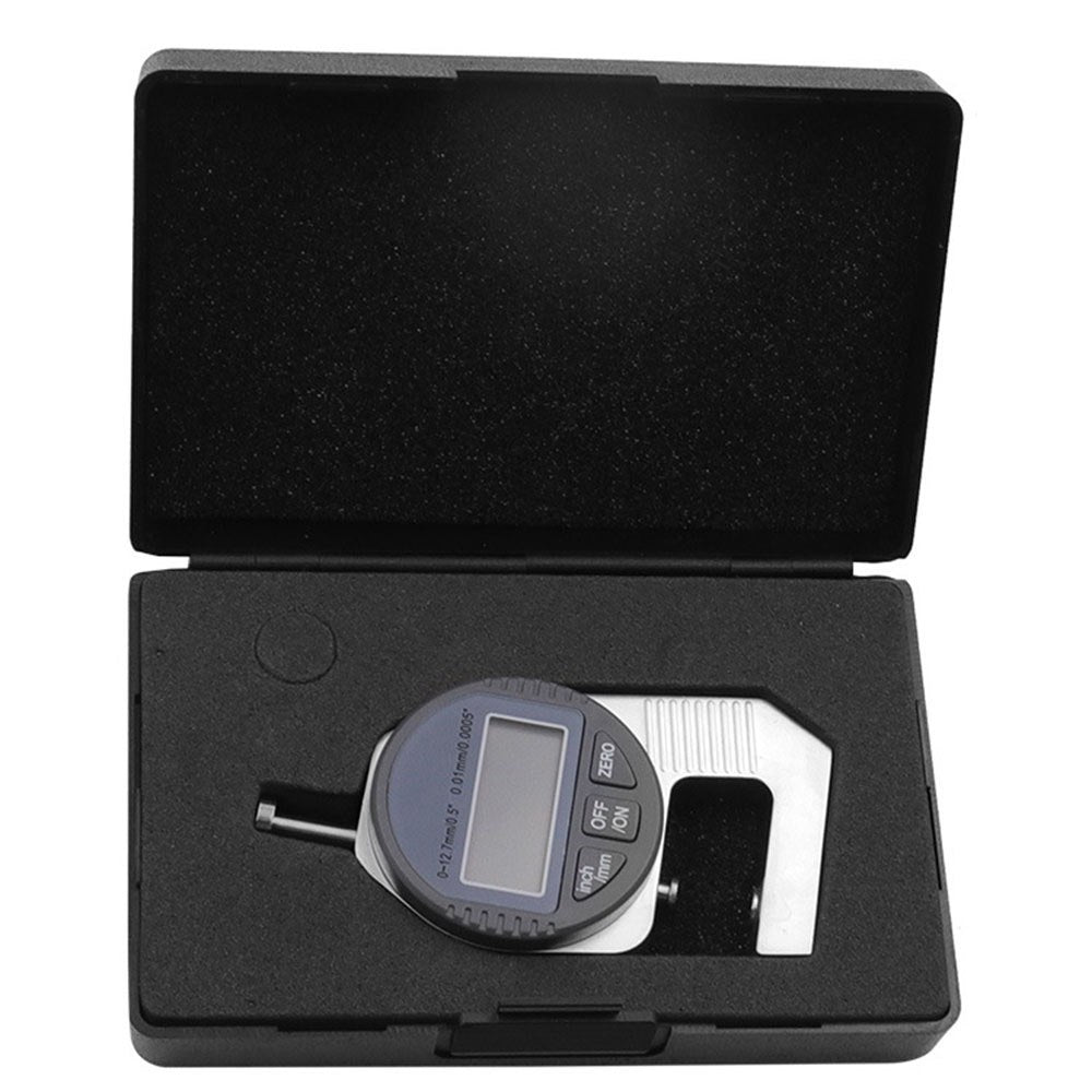 Mini Digital Thickness Gauge Micrometer, 0-0.5 Inch/0-12.7mm, Inch/Metric Measuring Tool with Protective Case