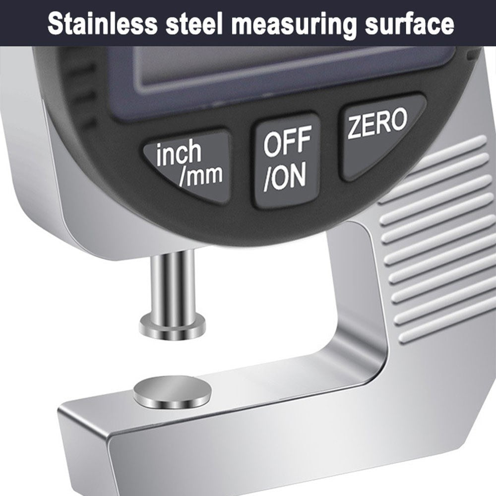 Mini Digital Thickness Gauge Micrometer, 0-0.5 Inch/0-12.7mm, Inch/Metric Measuring Tool with Protective Case