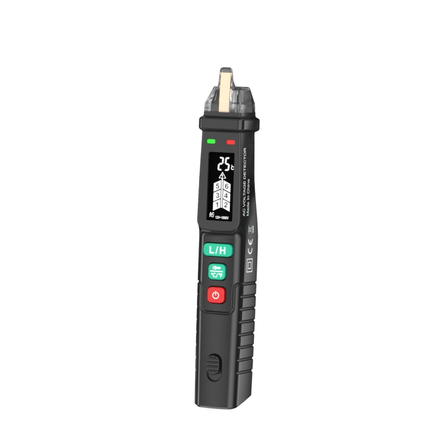 Mastfuyi FY18D Non-contact AC Voltage Tester, Dual Range 12V-1000V/48V-1000V, NCV Measuring Pen with LCD Display, Flashlight & Alarm Buzzer