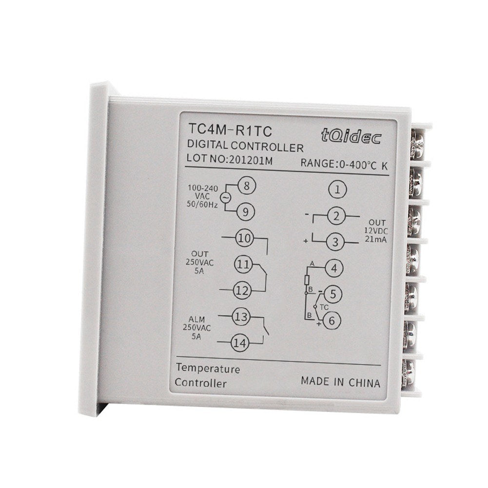 Intelligent Digital Temperature Controller 0~400℃ | SSR Output & Over-Temperature Alarm | Multi-Function Industrial Oven Equipment