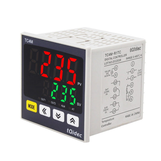 Intelligent Digital Temperature Controller 0~400℃ | SSR Output & Over-Temperature Alarm | Multi-Function Industrial Oven Equipment