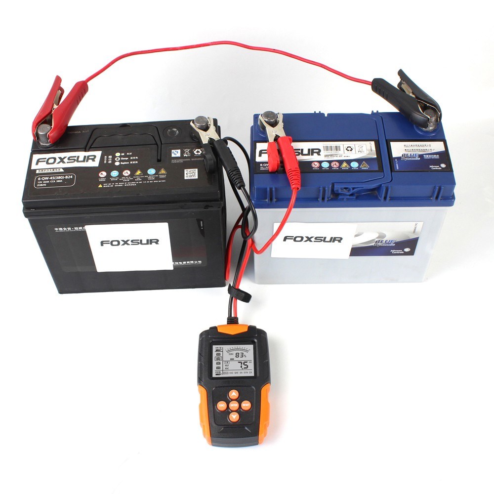 Digital LCD 12V/24V Battery Tester Analyzer for Car Truck Motorcycle - SOH SOC CCA IR Diagnostic Tool