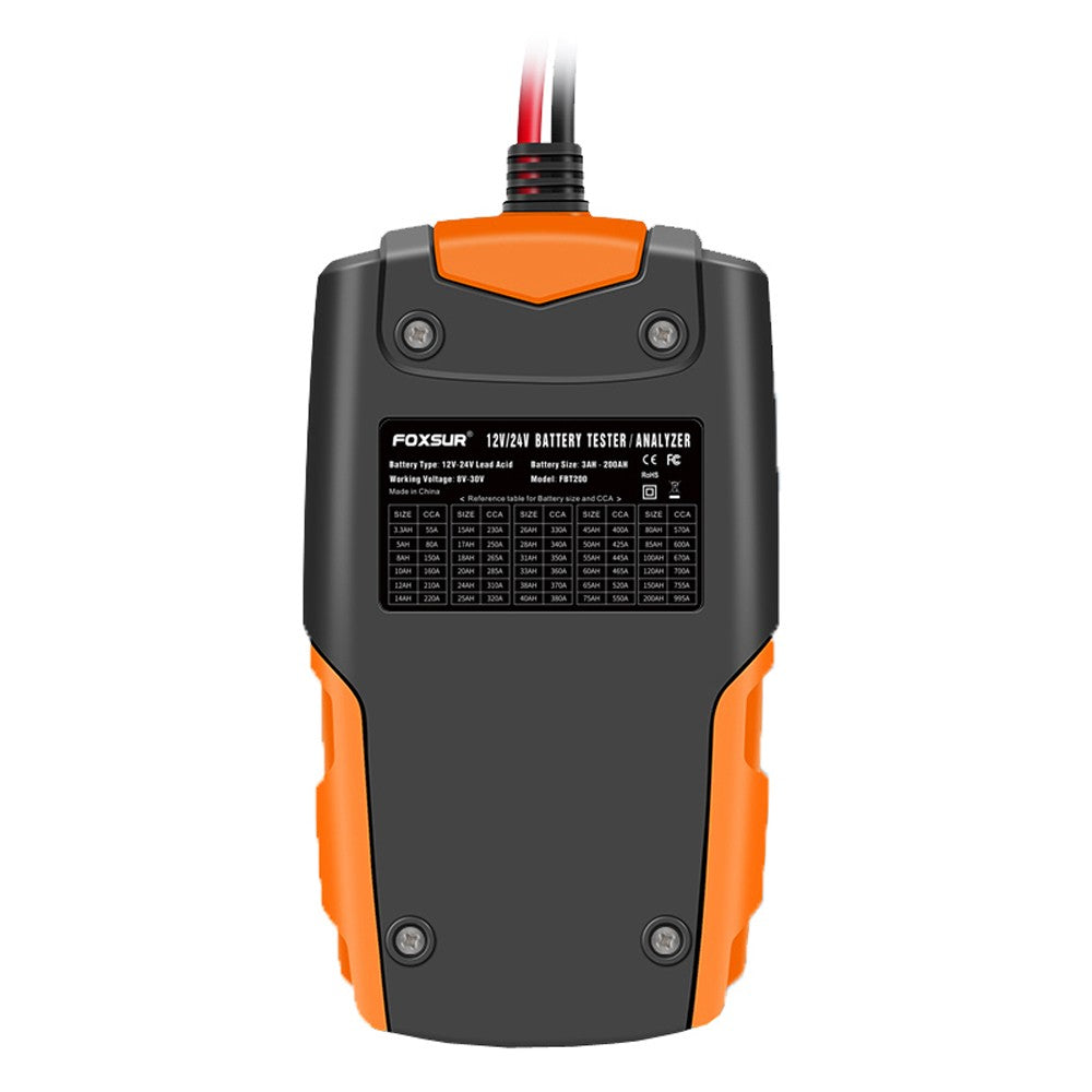 Digital LCD 12V/24V Battery Tester Analyzer for Car Truck Motorcycle - SOH SOC CCA IR Diagnostic Tool