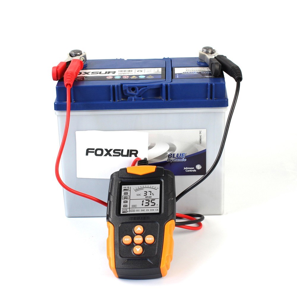 Digital LCD 12V/24V Battery Tester Analyzer for Car Truck Motorcycle - SOH SOC CCA IR Diagnostic Tool