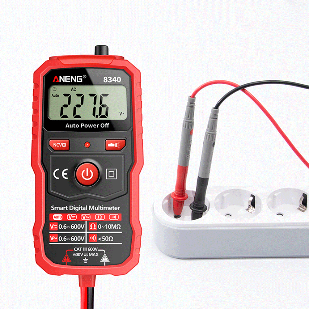 ANENG 8340 Smart Digital Multimeter - 1999 Counts, Auto Recognition, Backlit Screen, NCV Induction, AC/DC Voltage & Resistance Tester