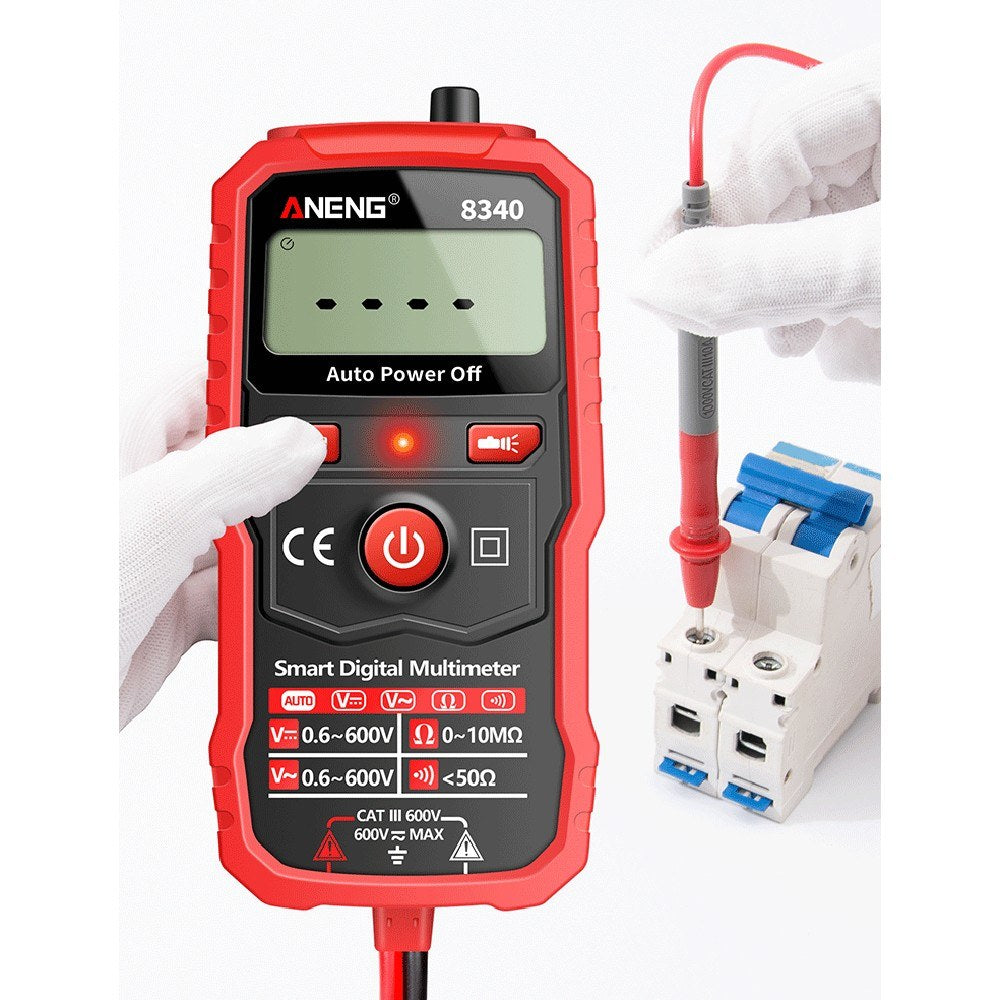 ANENG 8340 Smart Digital Multimeter - 1999 Counts, Auto Recognition, Backlit Screen, NCV Induction, AC/DC Voltage & Resistance Tester