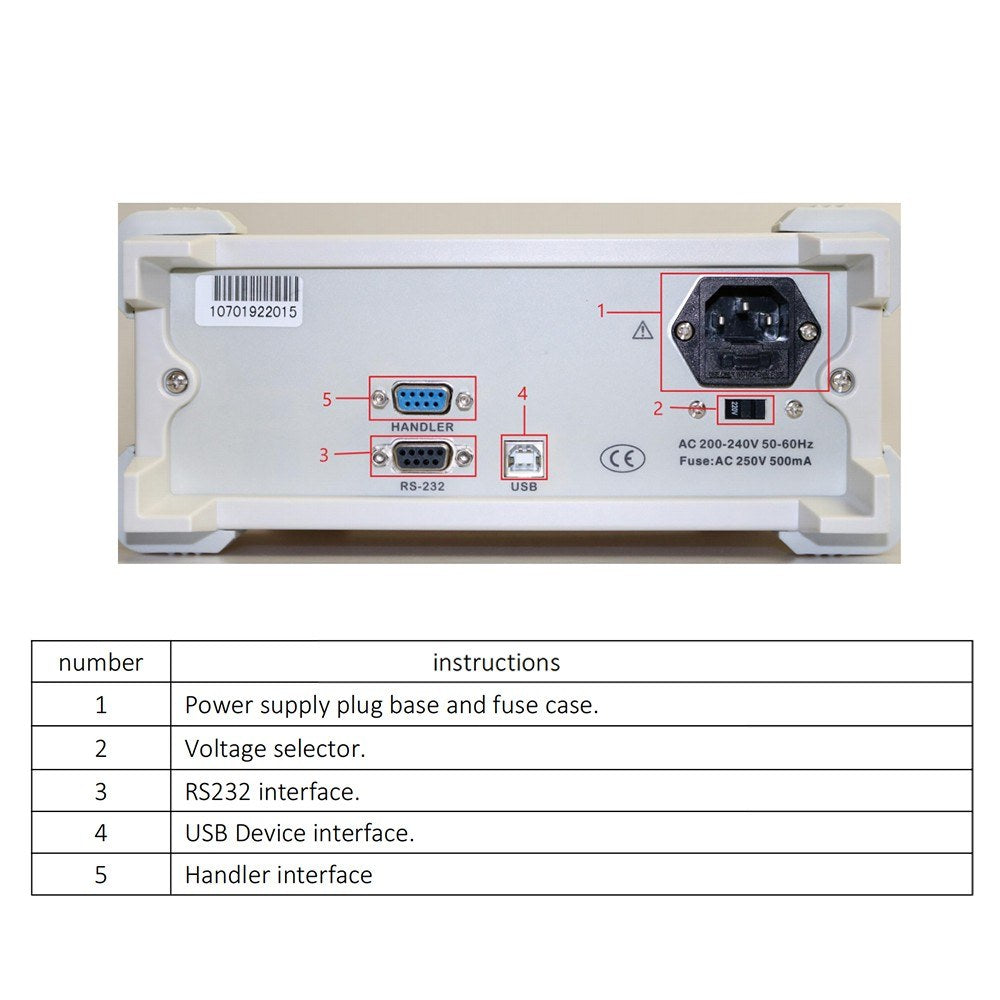High Precision Benchtop Digital LCR Meter 100Hz-10KHz, 0.1% Accuracy with 3.5-inch LCD Display for Resistance, Inductance, Capacitance Testing