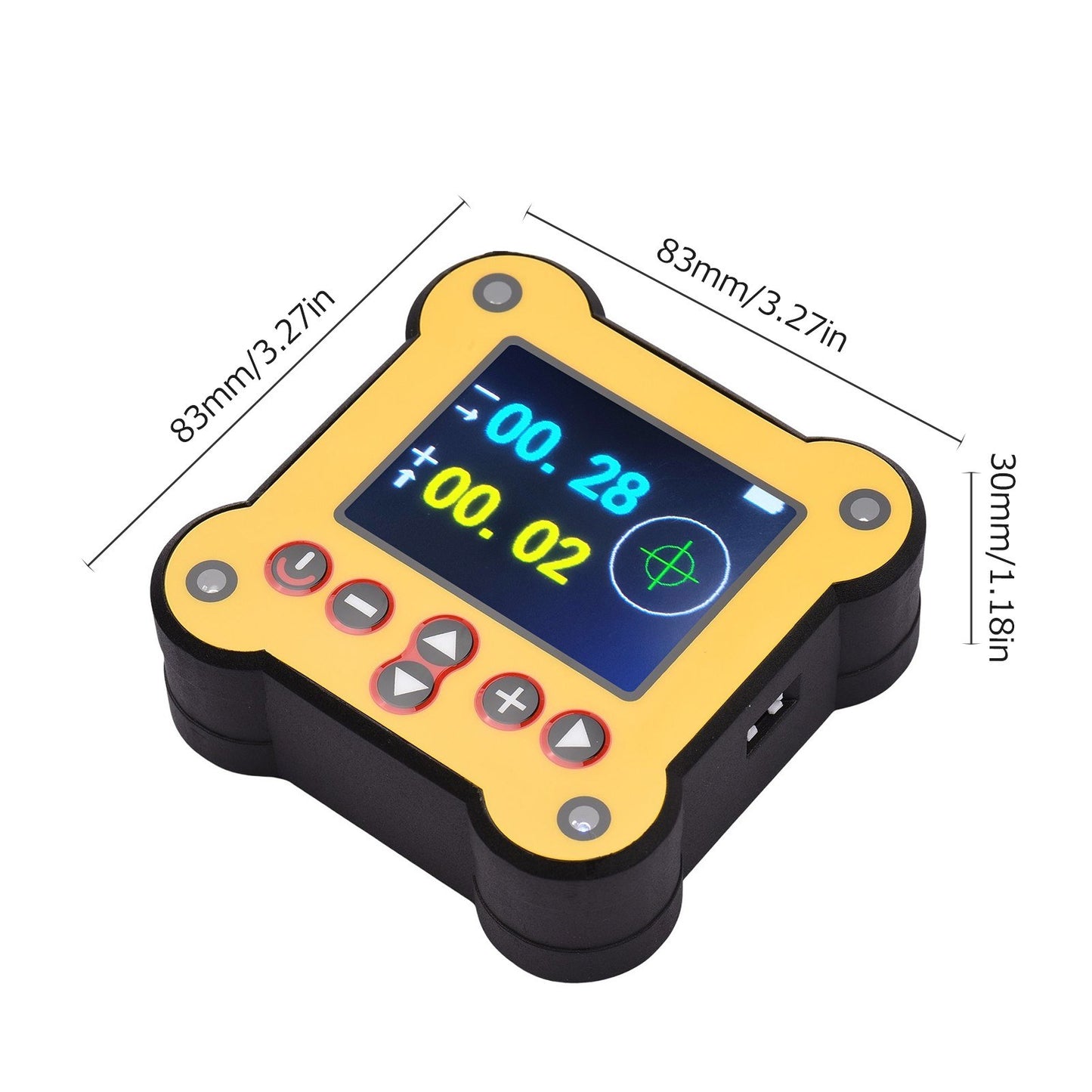 Digital Dual Axis Protractor Inclinometer with 0.02° Accuracy and Magnetic Base for Woodworking and Construction