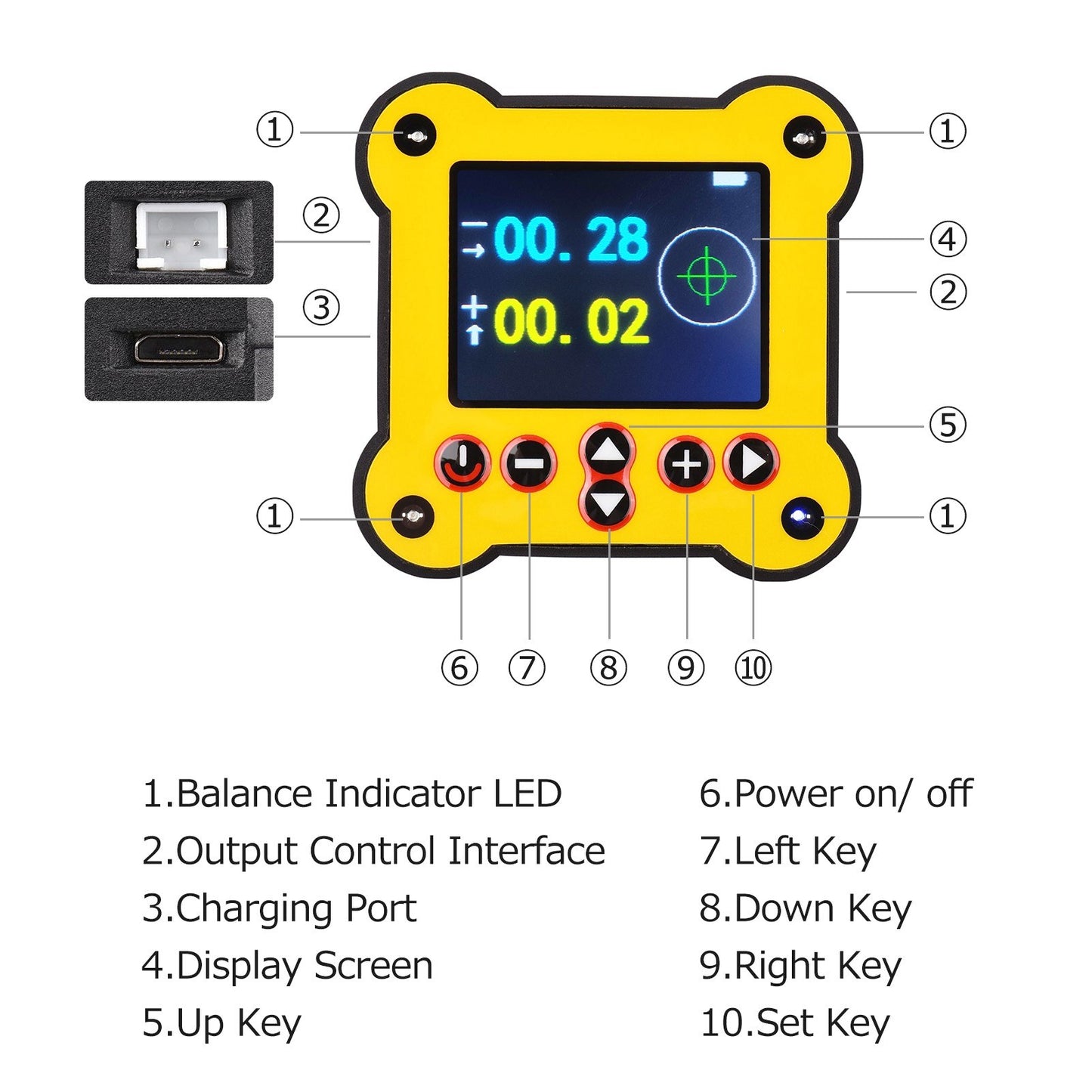 Digital Dual Axis Protractor Inclinometer with 0.02° Accuracy and Magnetic Base for Woodworking and Construction