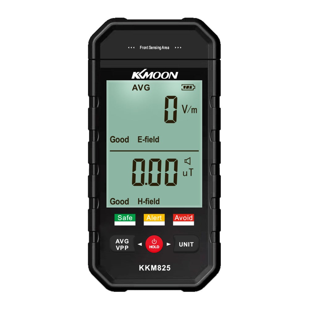 KKmoon Handheld EMF Radiation Detector, Large LCD, Data Hold, Alarm, 3-Color Indicator for Electric & Magnetic Fields, Multi-Function for Home, Office, Outdoor Use