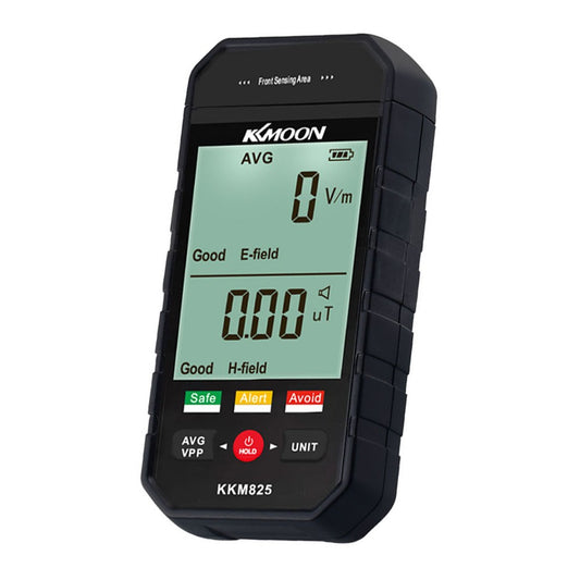 KKmoon Handheld EMF Radiation Detector, Large LCD, Data Hold, Alarm, 3-Color Indicator for Electric & Magnetic Fields, Multi-Function for Home, Office, Outdoor Use