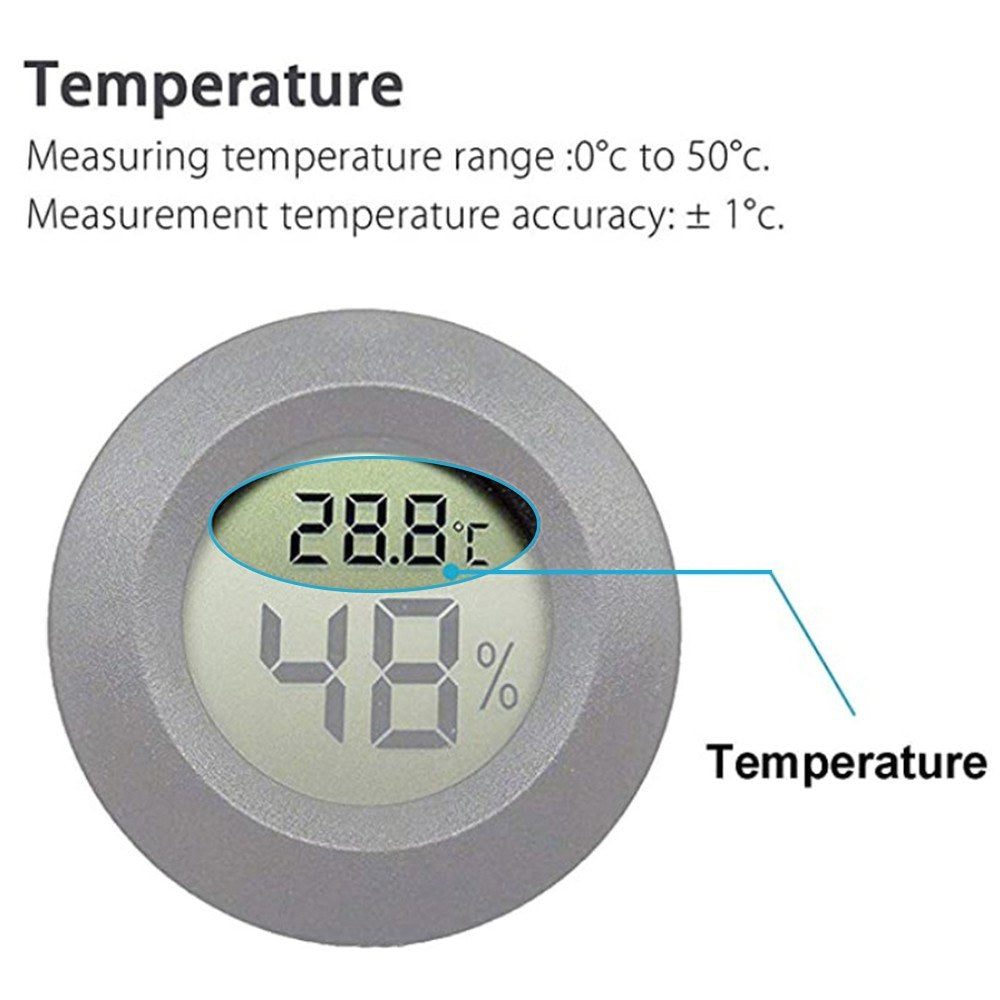 Indoor Temperature & Humidity Gauge - Hygrometer Thermometer for Home, Greenhouse, Basement, Pets (0℃-50℃, 10%-99% RH)