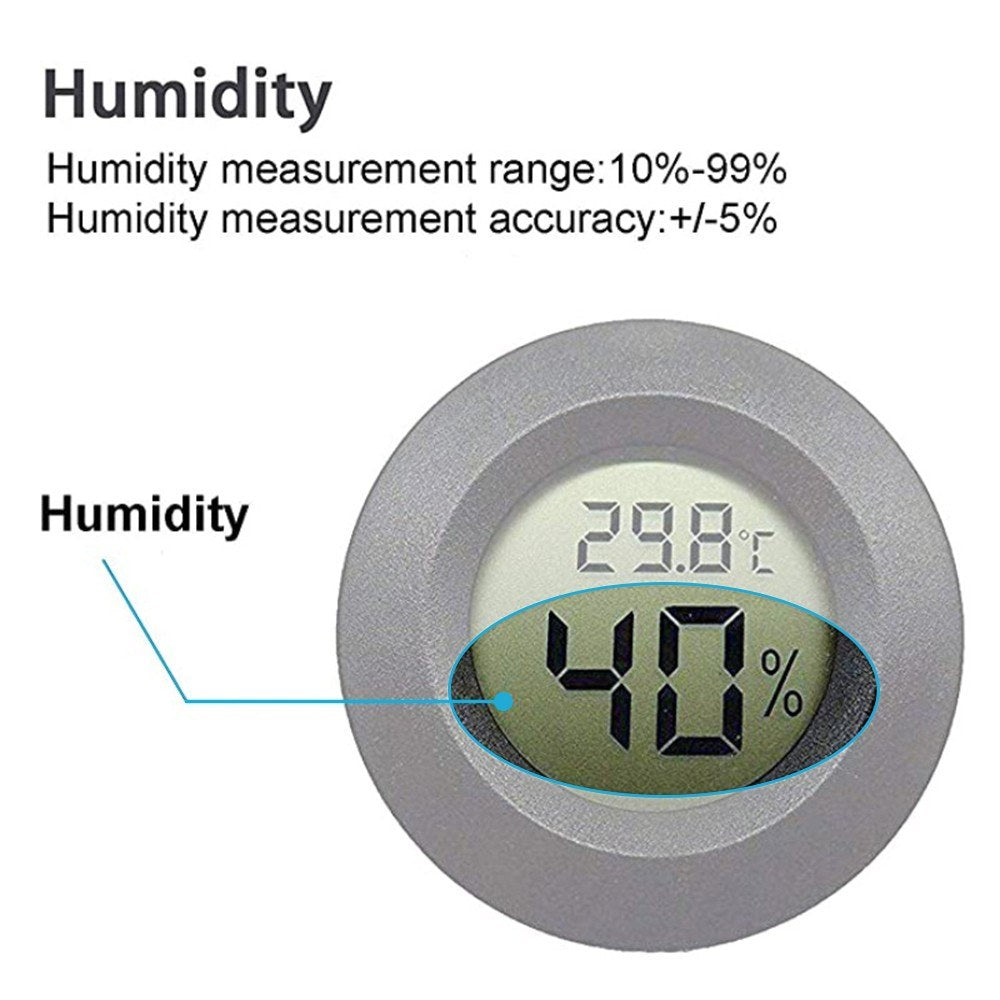Indoor Temperature & Humidity Gauge - Hygrometer Thermometer for Home, Greenhouse, Basement, Pets (0℃-50℃, 10%-99% RH)