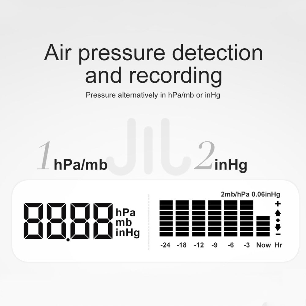 Multifunction LCD Weather Station Alarm Clock with Digital Temperature & Humidity Monitor - Indoor/Outdoor, Backlight, Date/Week, Moon Phase, Comfort Indicator for Home & Office