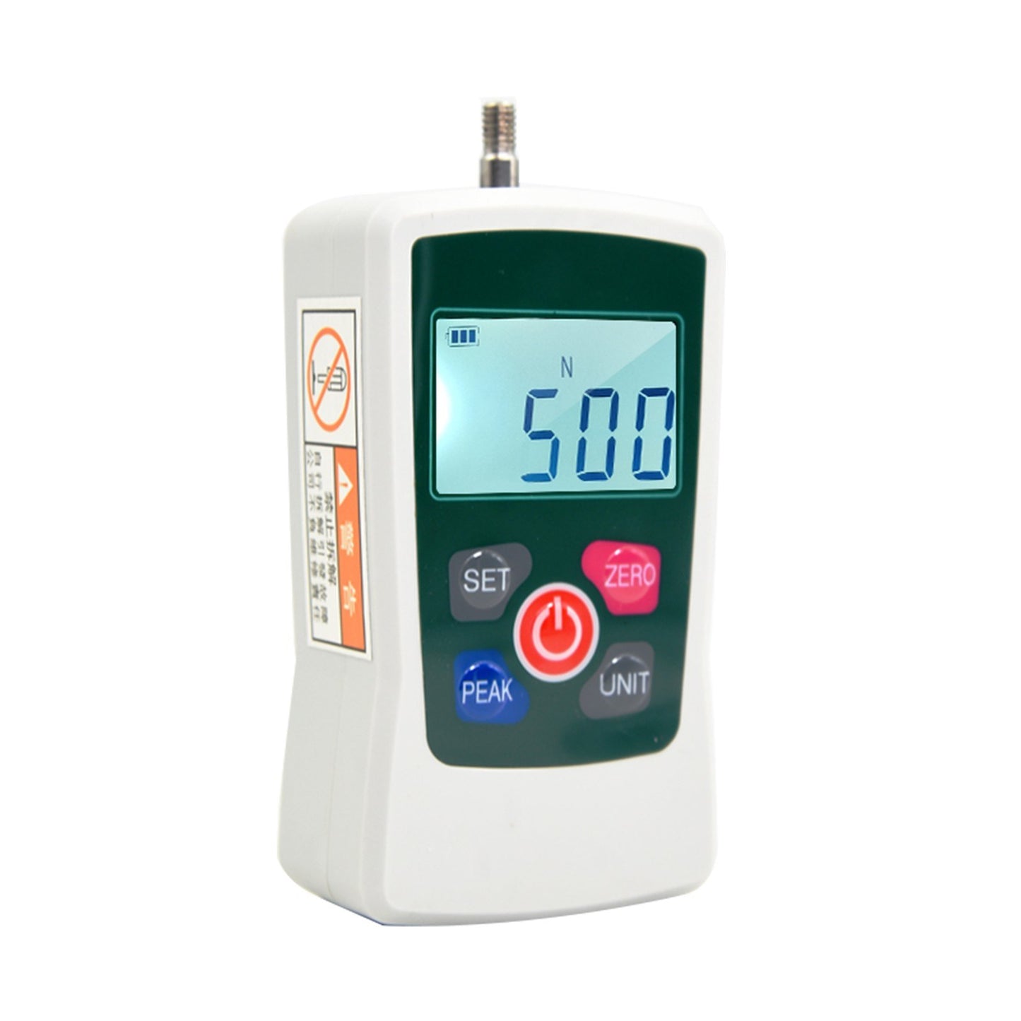Portable Digital Force Gauge 500N/50kg/110Lb/1760oz, Switchable Units, Backlit Display, Mini Dynamometer with 6 Fixtures & Storage Case, Auto Power Off
