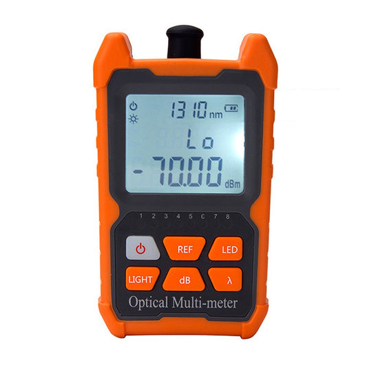 High-Precision Portable LED Fiber Optic Power Meter & Network Cable Tester