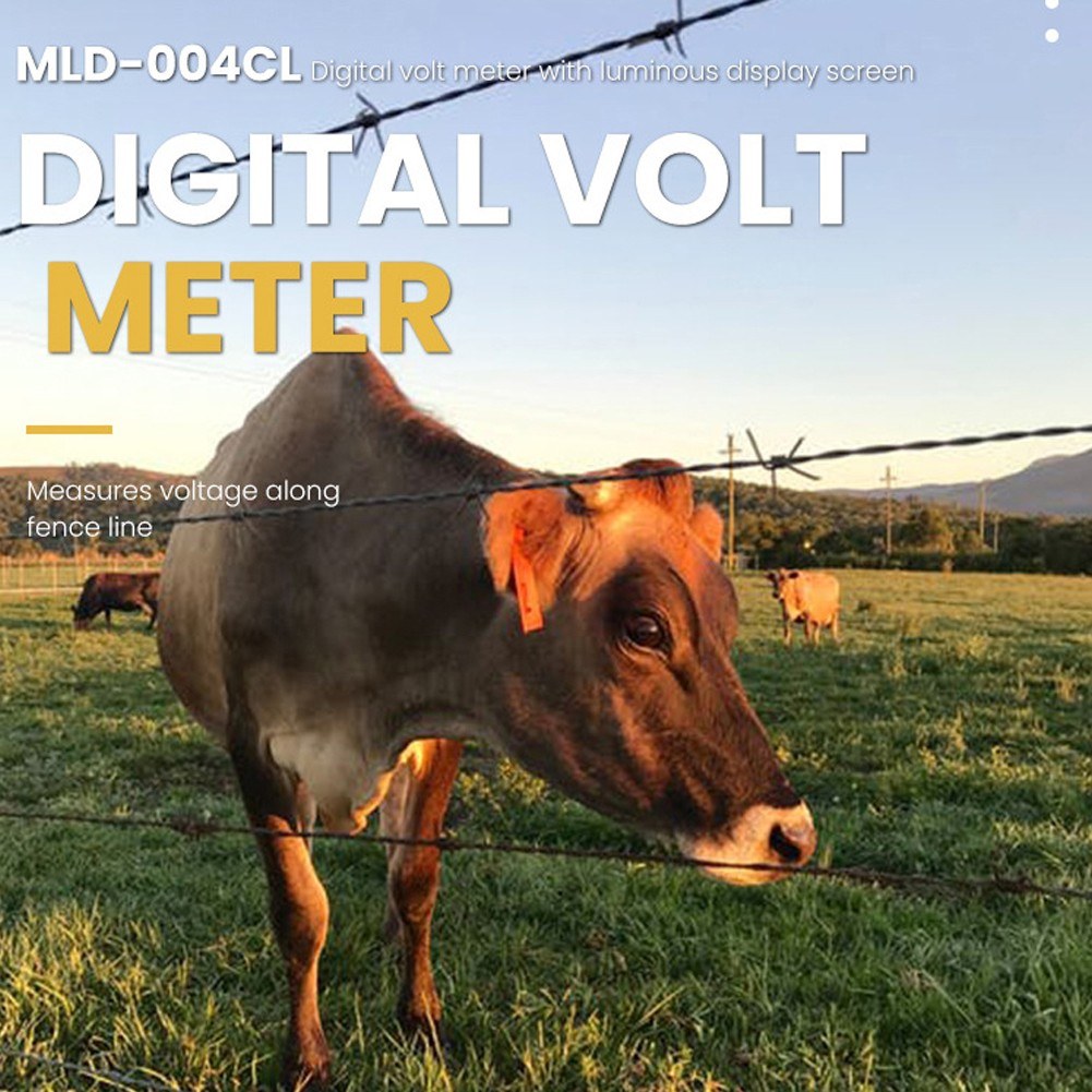 Digital Fence Tester - 9.9KV Voltmeter for Home, Garden, Horse & Livestock Electric Fences with LCD Backlit Display