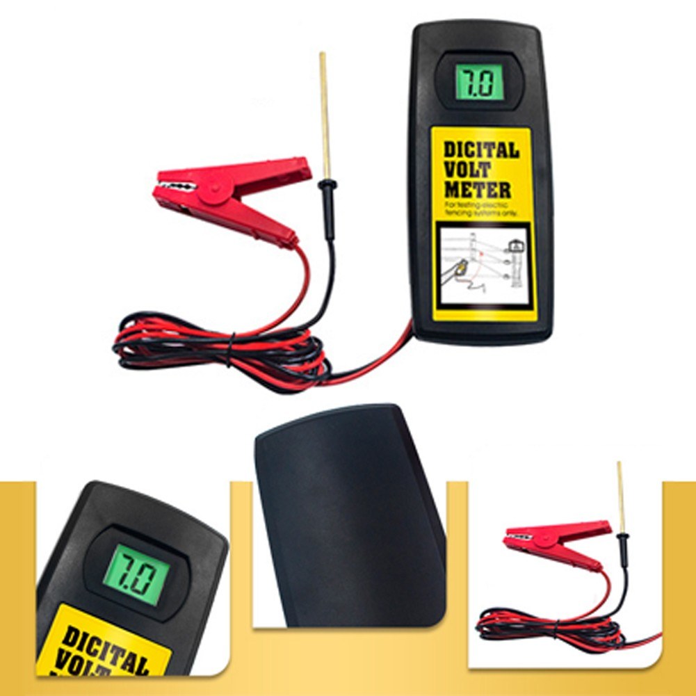 Digital Fence Tester - 9.9KV Voltmeter for Home, Garden, Horse & Livestock Electric Fences with LCD Backlit Display