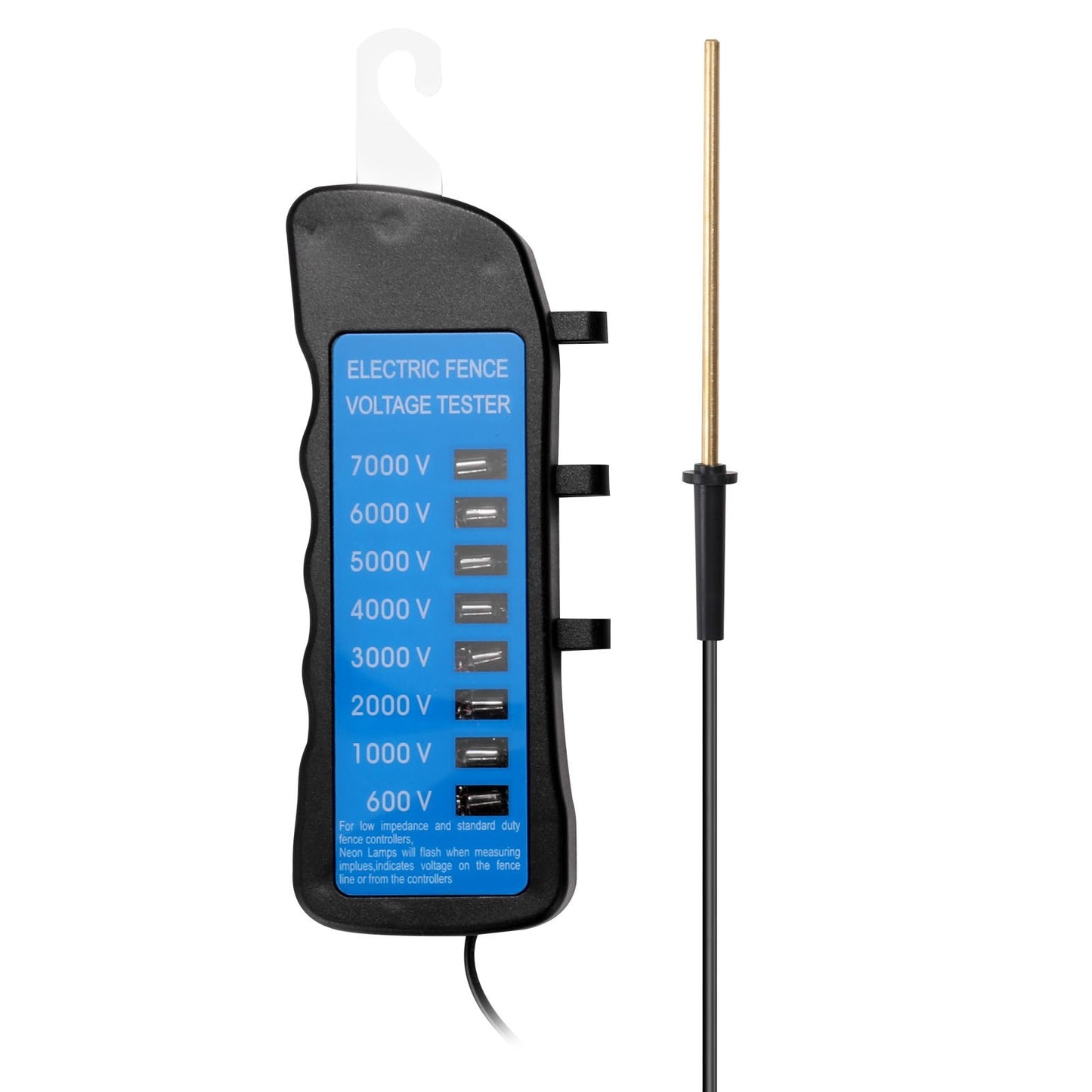 MLD-002 Electric Fence Voltmeter 600V-7KV, Battery-Free, 8 Indicator Lights for Home Garden & Livestock