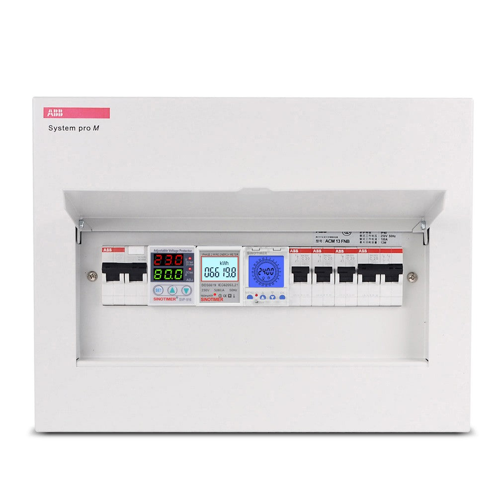24-Hour Digital LCD Programmable Timer Switch, 85-265V Din Rail, 15-Minute Intervals