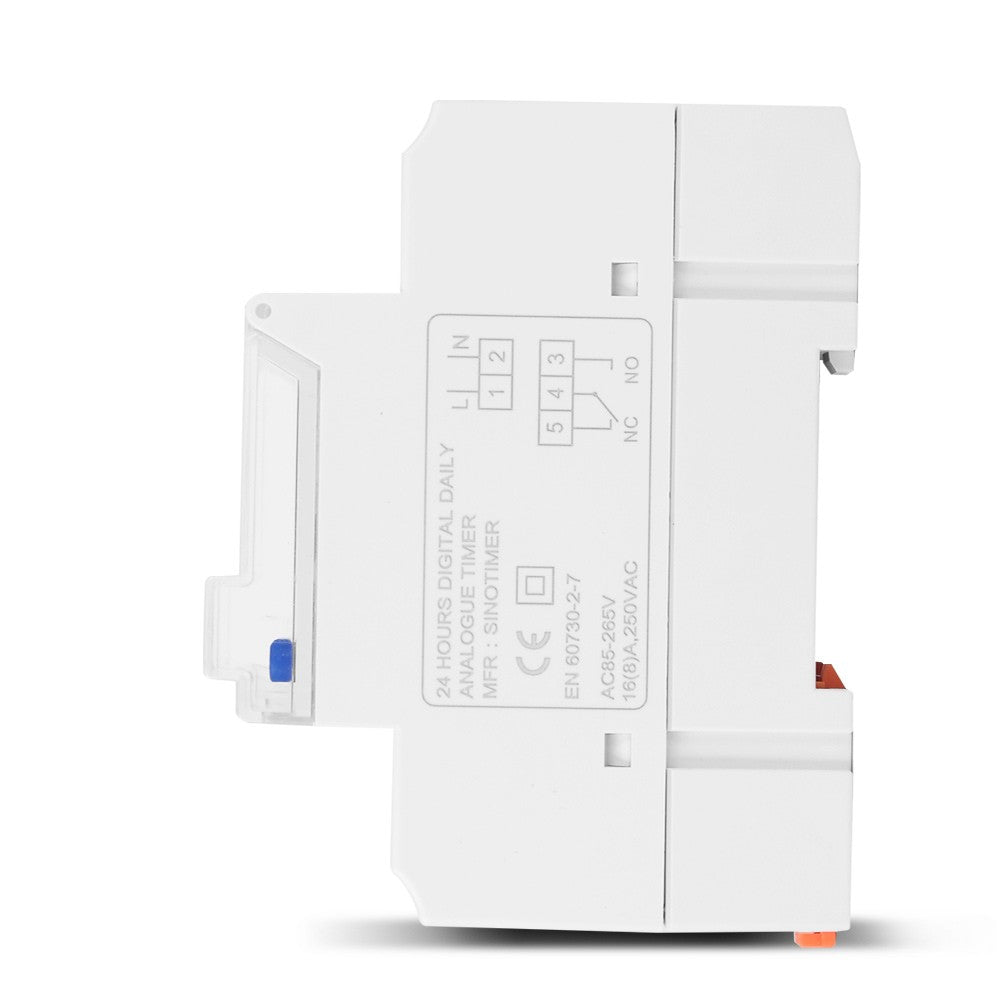 24-Hour Digital LCD Programmable Timer Switch, 85-265V Din Rail, 15-Minute Intervals