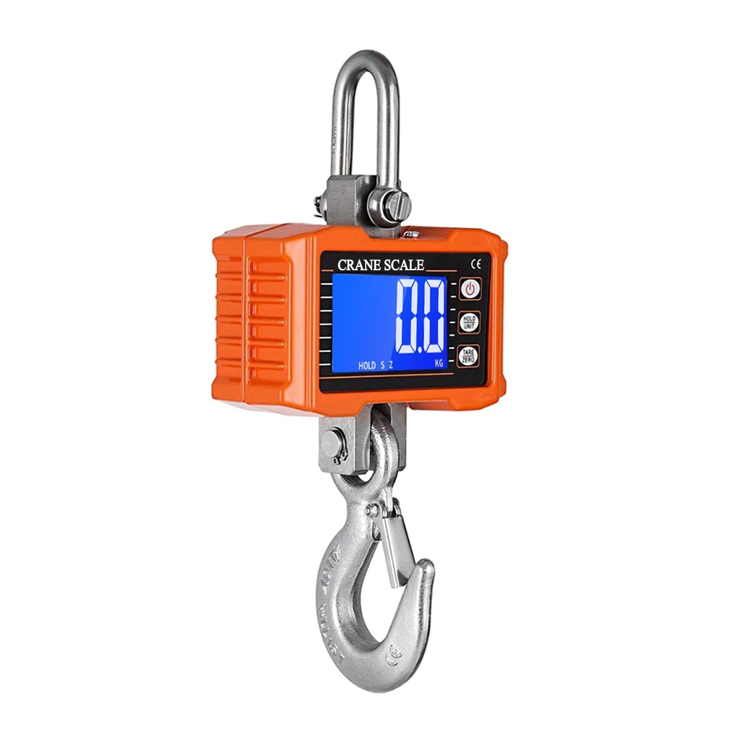 Heavy Duty Digital Crane Scale 1000kg/2204lbs, Portable LCD Backlight Industrial Hook with Unit Change, Data Hold, Tare, Zero - Ideal for Construction, Travel, Market, Fishing, Outdoor Work