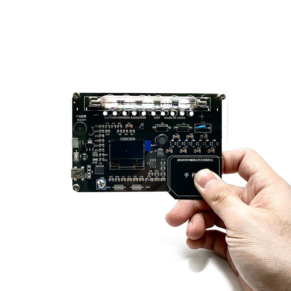 DIY Geiger Counter Kit: Portable Nuclear Radiation Detector with OLED Display for X-ray, Gamma, Beta Rays, Iodine 131