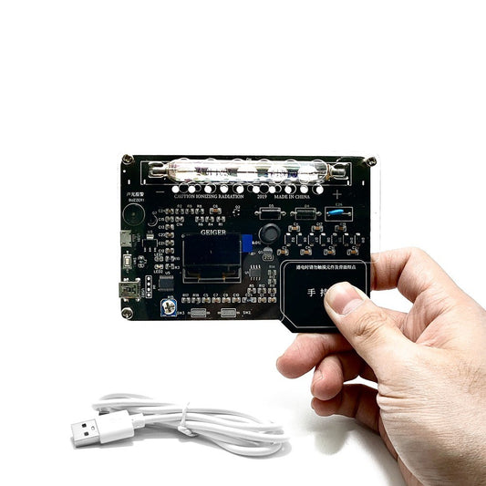 DIY Geiger Counter Kit: Portable Nuclear Radiation Detector with OLED Display for X-ray, Gamma, Beta Rays, Iodine 131