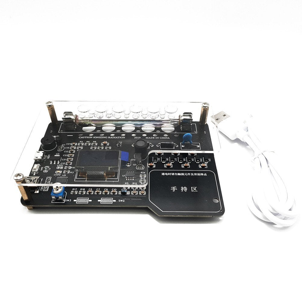 DIY Geiger Counter Kit: Portable Nuclear Radiation Detector with OLED Display for X-ray, Gamma, Beta Rays, Iodine 131
